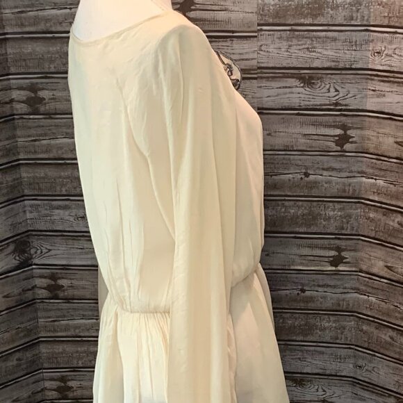 A'REVE Rosette Embellished Cream BohoTop - Picture 4 of 4